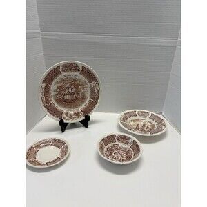 Set Of 4 Piece Place Setting Alfred Meakin Fair Winds The Friendship Of Salem
